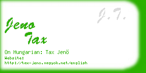 jeno tax business card